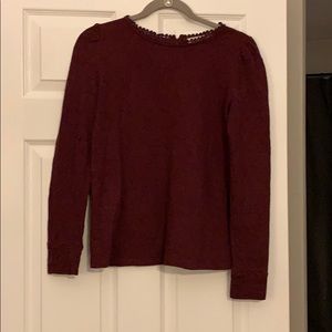 Burgundy brocade top
